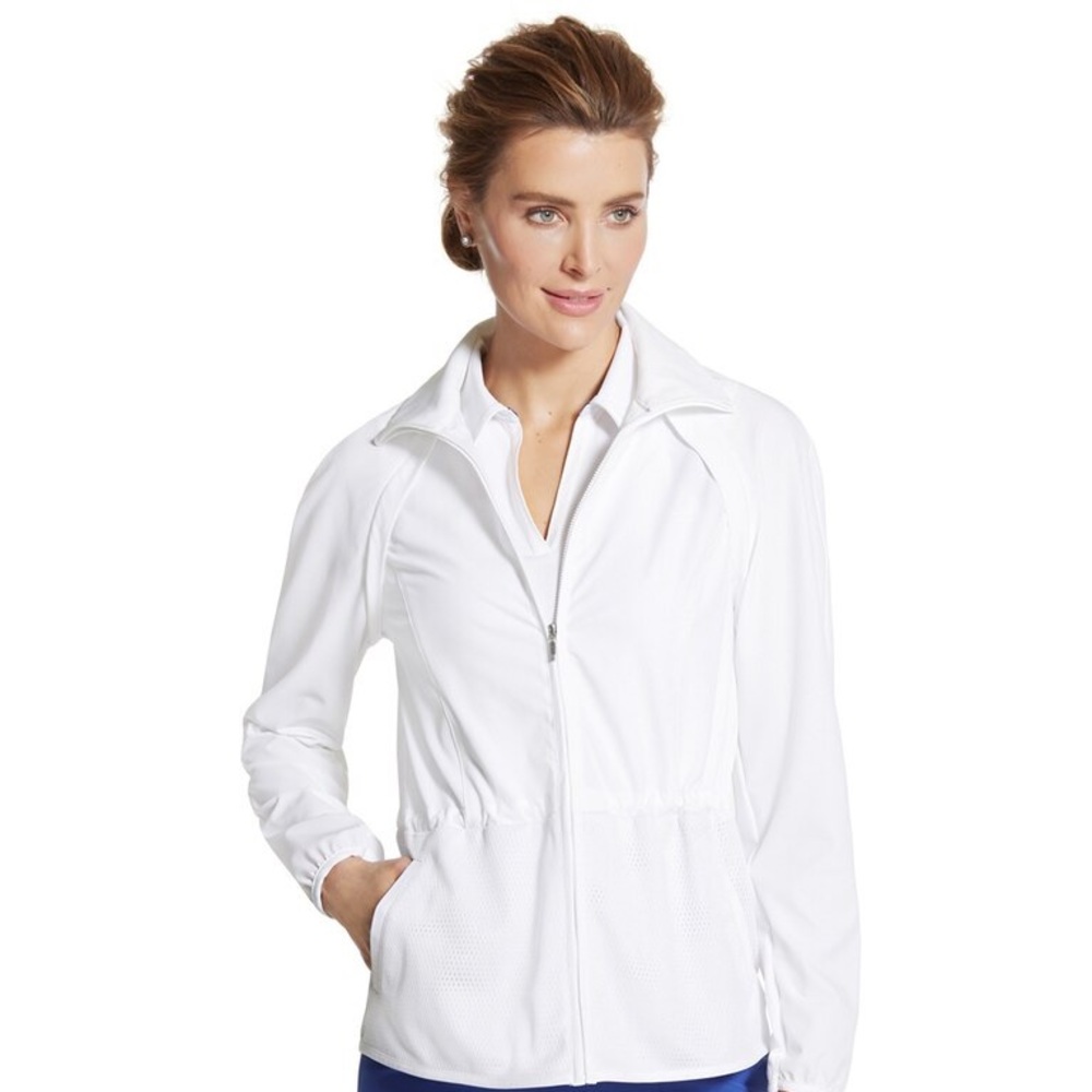 CHICOS ZENERGY GOLF CONVERTIBLE MESH JACKET SZ 3